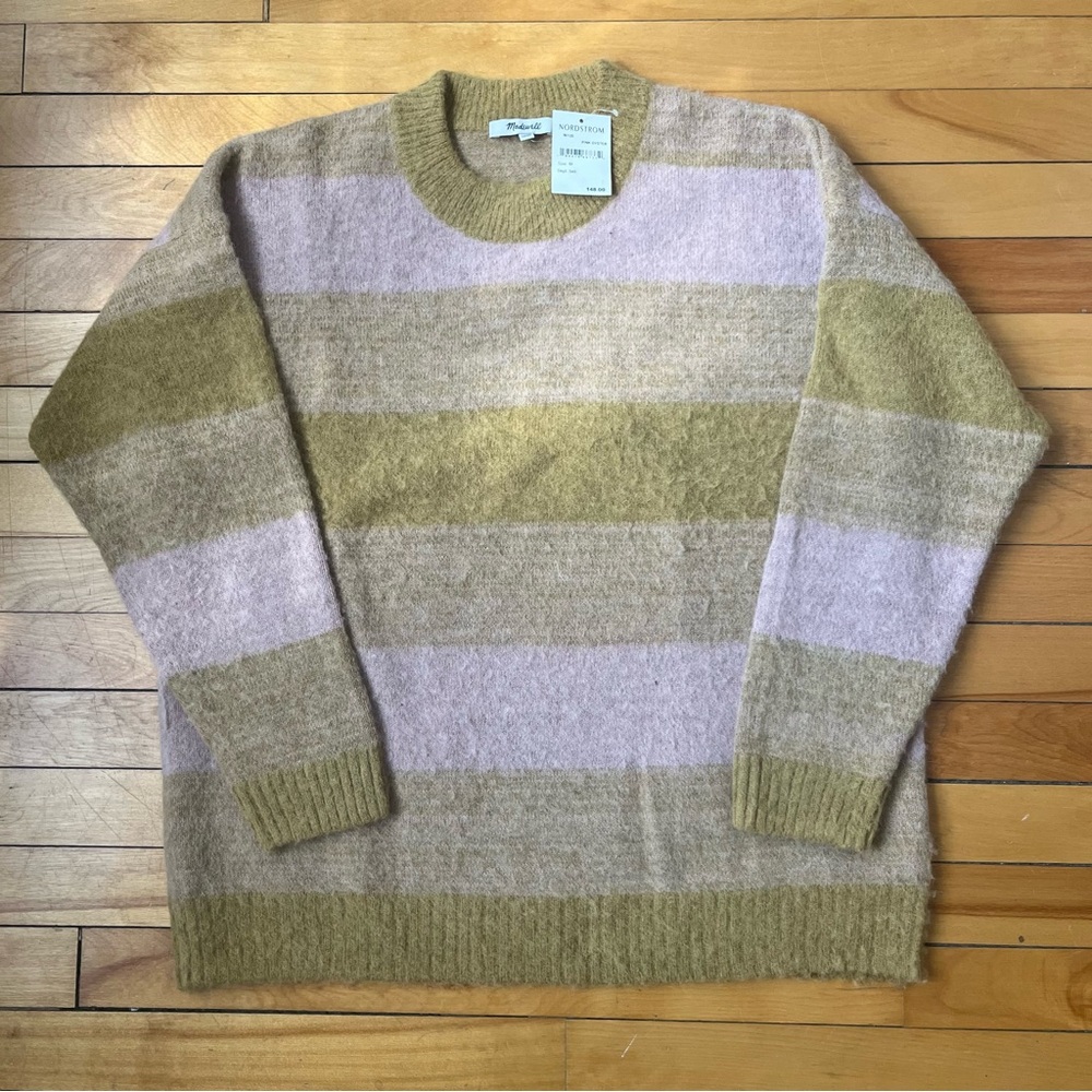 NWT Madewell Striped Crew Neck Sweater